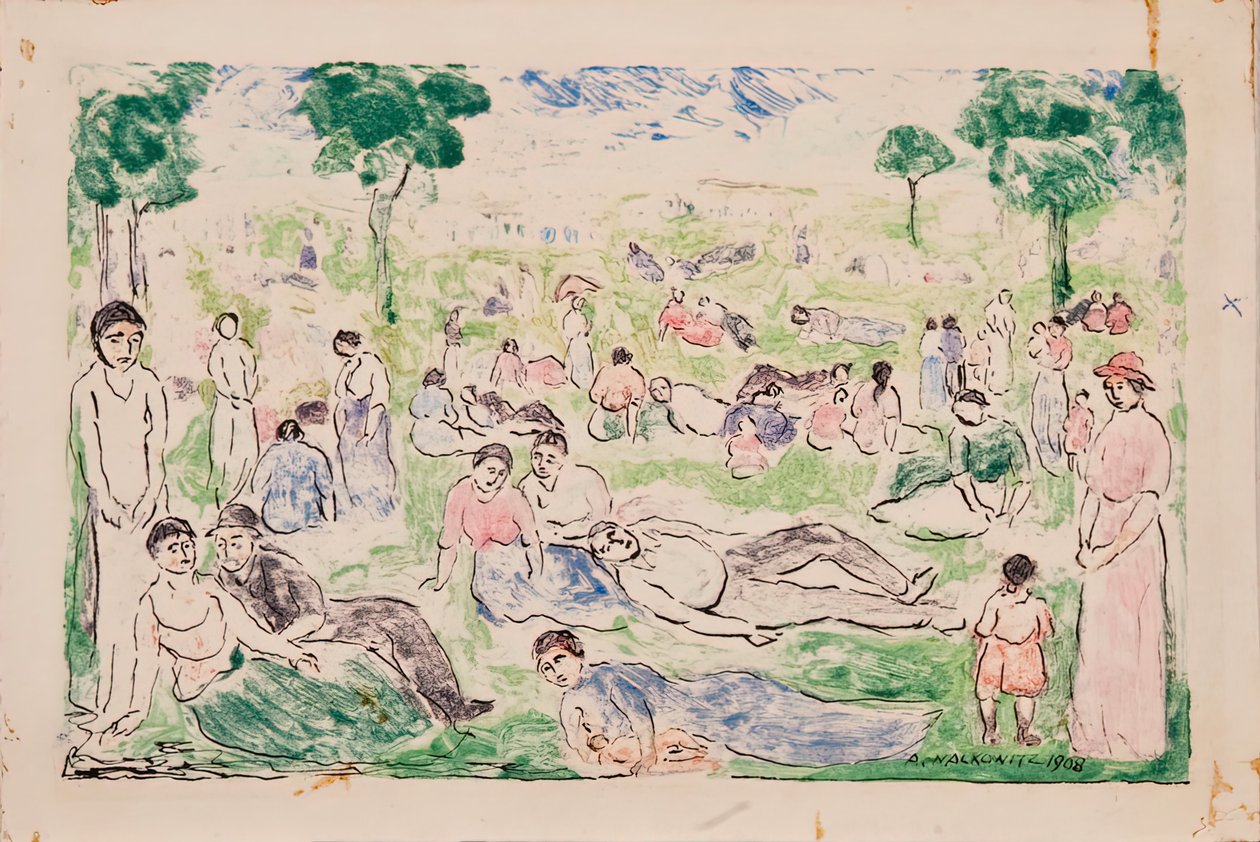 Parque Com Figuras, 1908. de Abraham Walkowitz