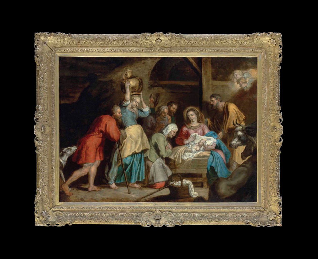 O Nascimento (óleo sobre tela) de Abraham Willemsens