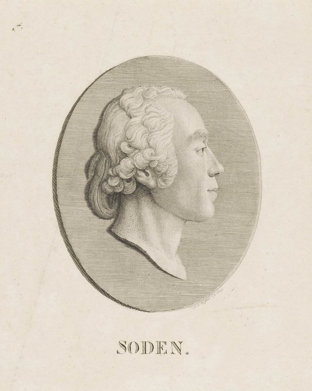 Friedrich Julius Heinrich Graf von Soden em uma viagem para Sassan 1754-1831, 1800. de Abraham Wolfgang Küffner