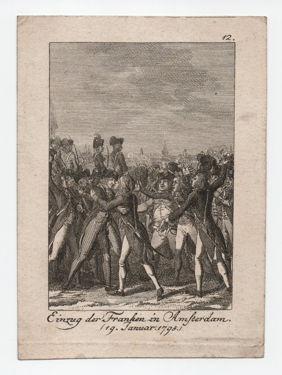 Entrada dos francos em Amesterdão de Abraham Wolfgang Küffner