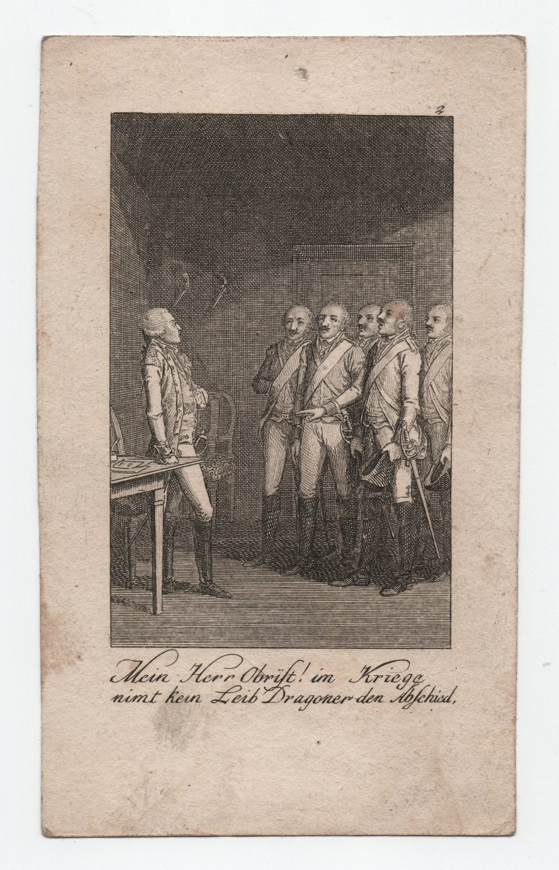O meu Sr. Obrist! , aprox. 1795 (gravura) de Abraham Wolfgang Küffner