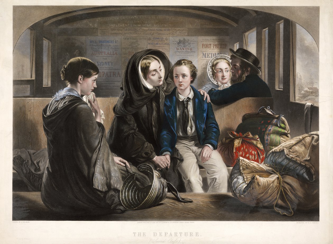 A partida (segunda classe), pub. 1857 de Abraham after Solomon