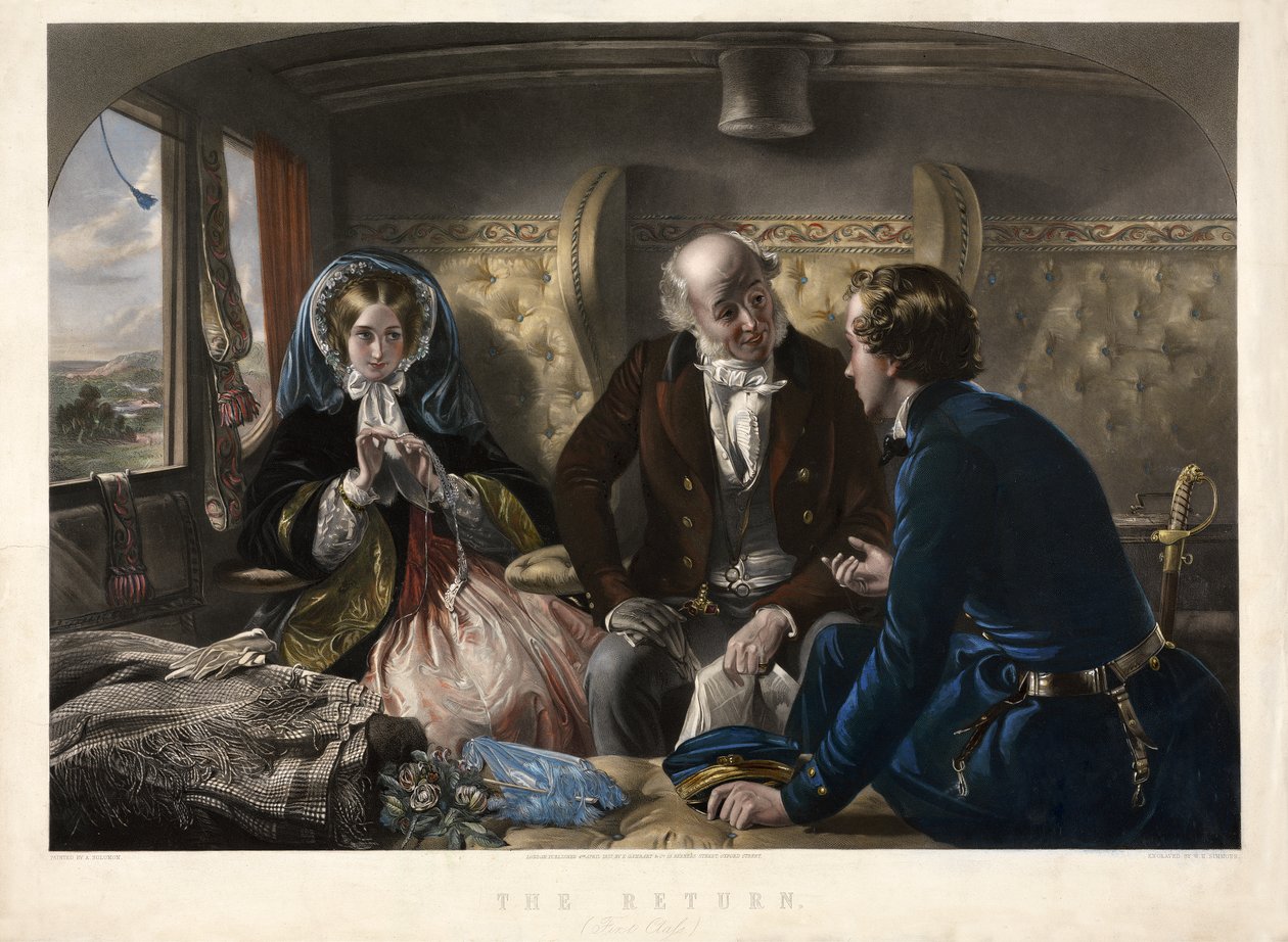 O retorno (primeira classe), pub. 1857 de Abraham after Solomon