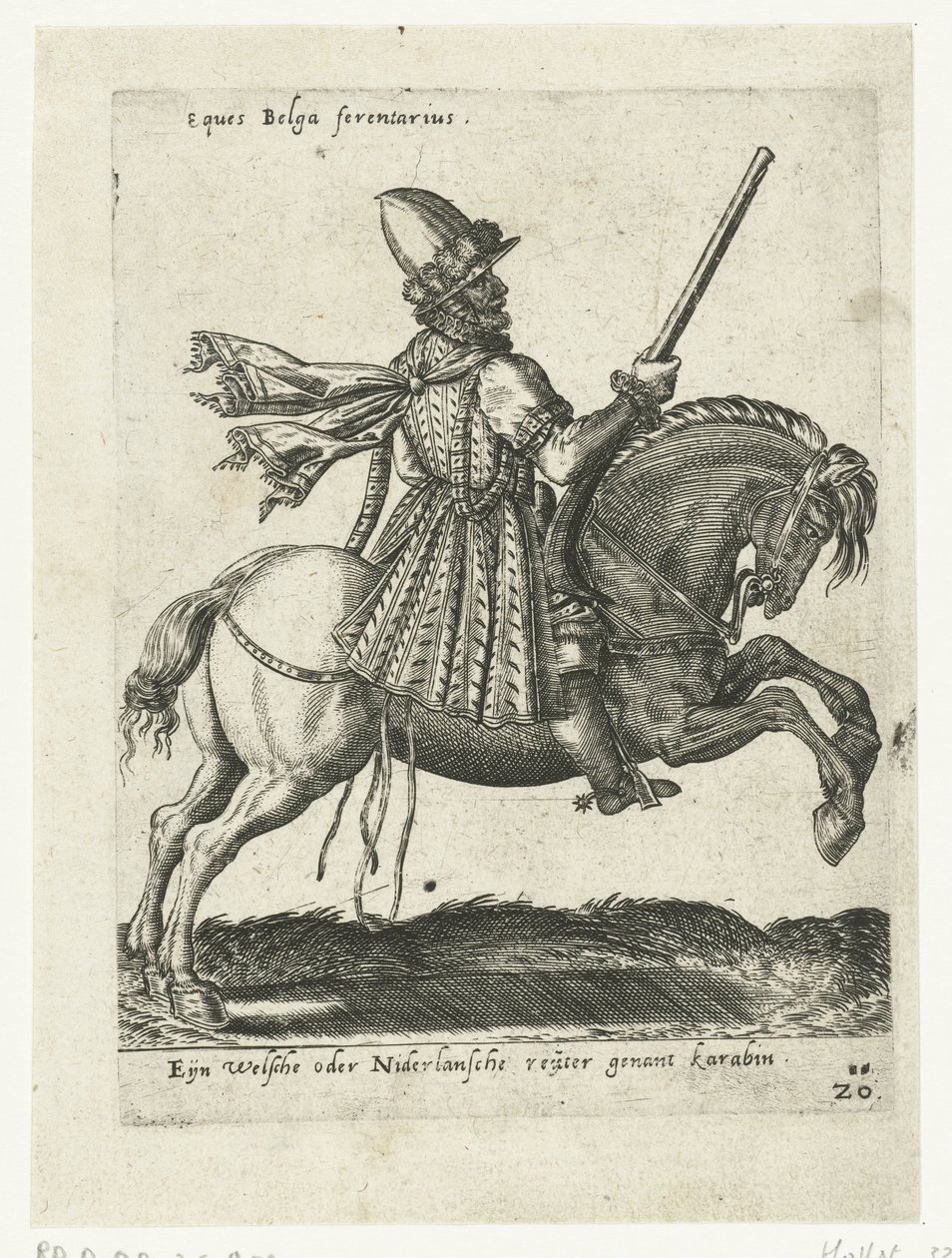 Cavaleiro holandês com carabina de Abraham de Bruyn (attributed to)