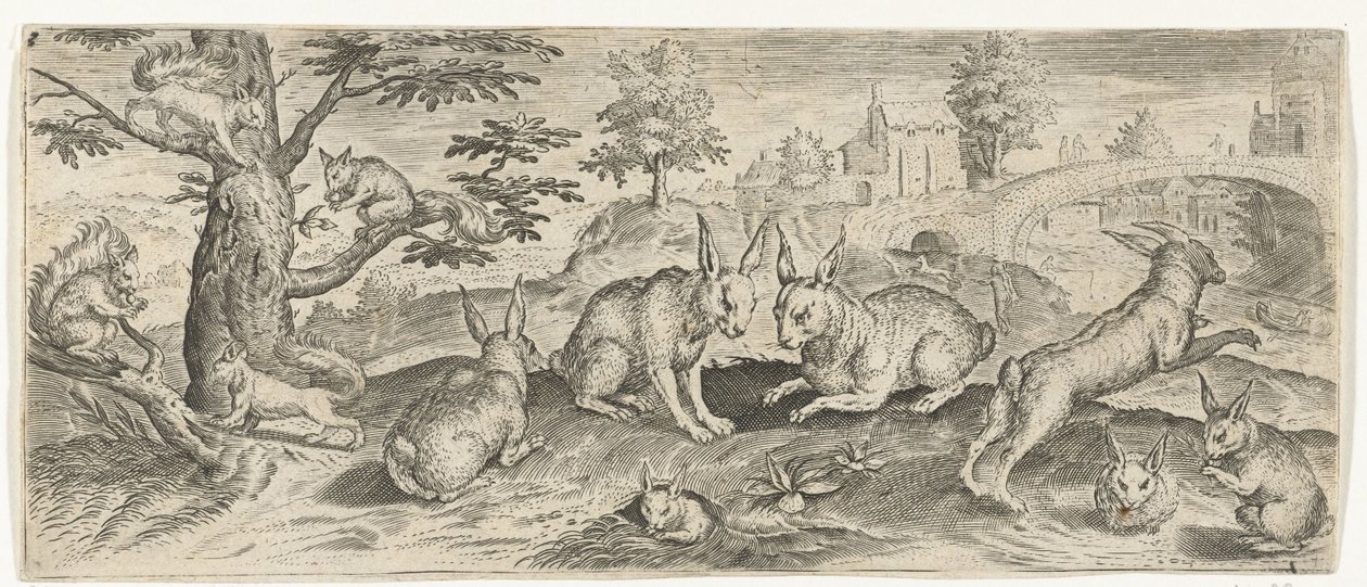 Esquilos e coelhos
Animais (título da série) de Abraham de Bruyn (possibly)