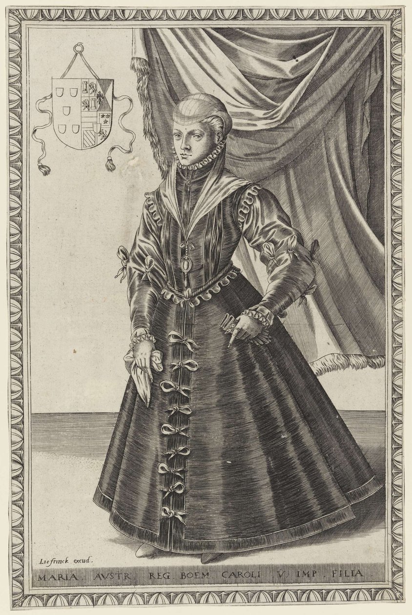Abraham de Bruyn - Maria da Áustria, filha de Carlos V de Abraham de Bruyn