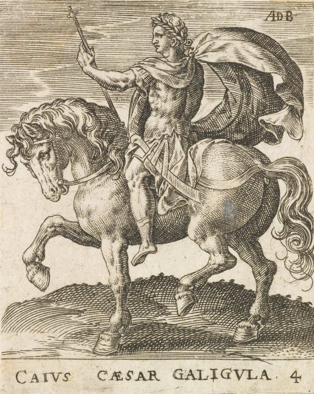 Caio César Galígula de Doze Césares a Cavalo, ca. 1565-1587., c. 1565-1587. de Abraham de Bruyn
