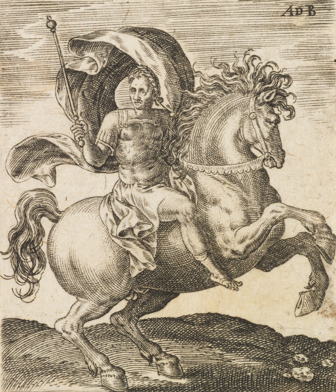 Sérgio Galba de Doze Césares a Cavalo, c1565-1587. de Abraham de Bruyn