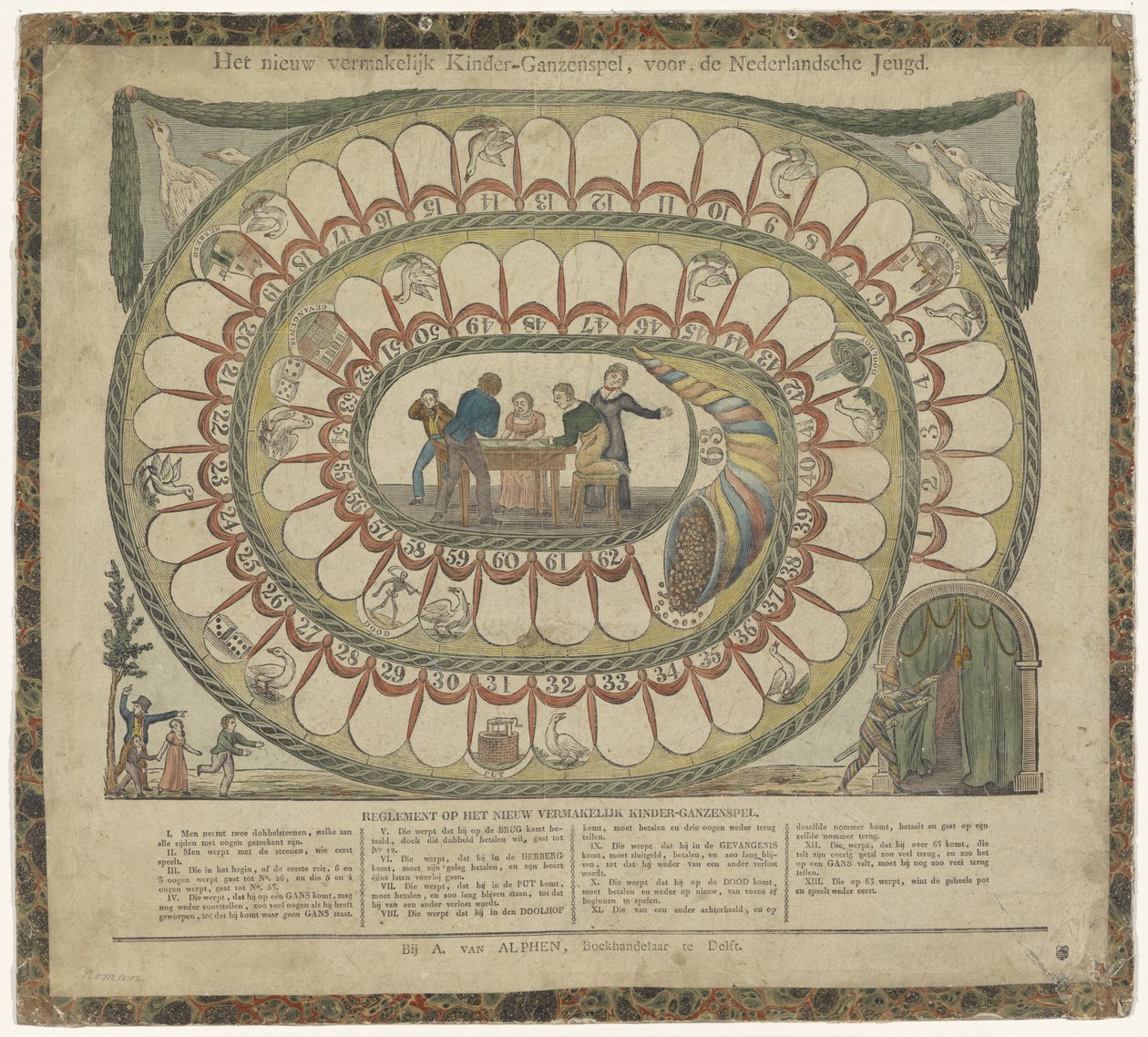 O novo jogo divertido para crianças, para a juventude holandesa (título sobre o objecto) de Abraham van Alphen