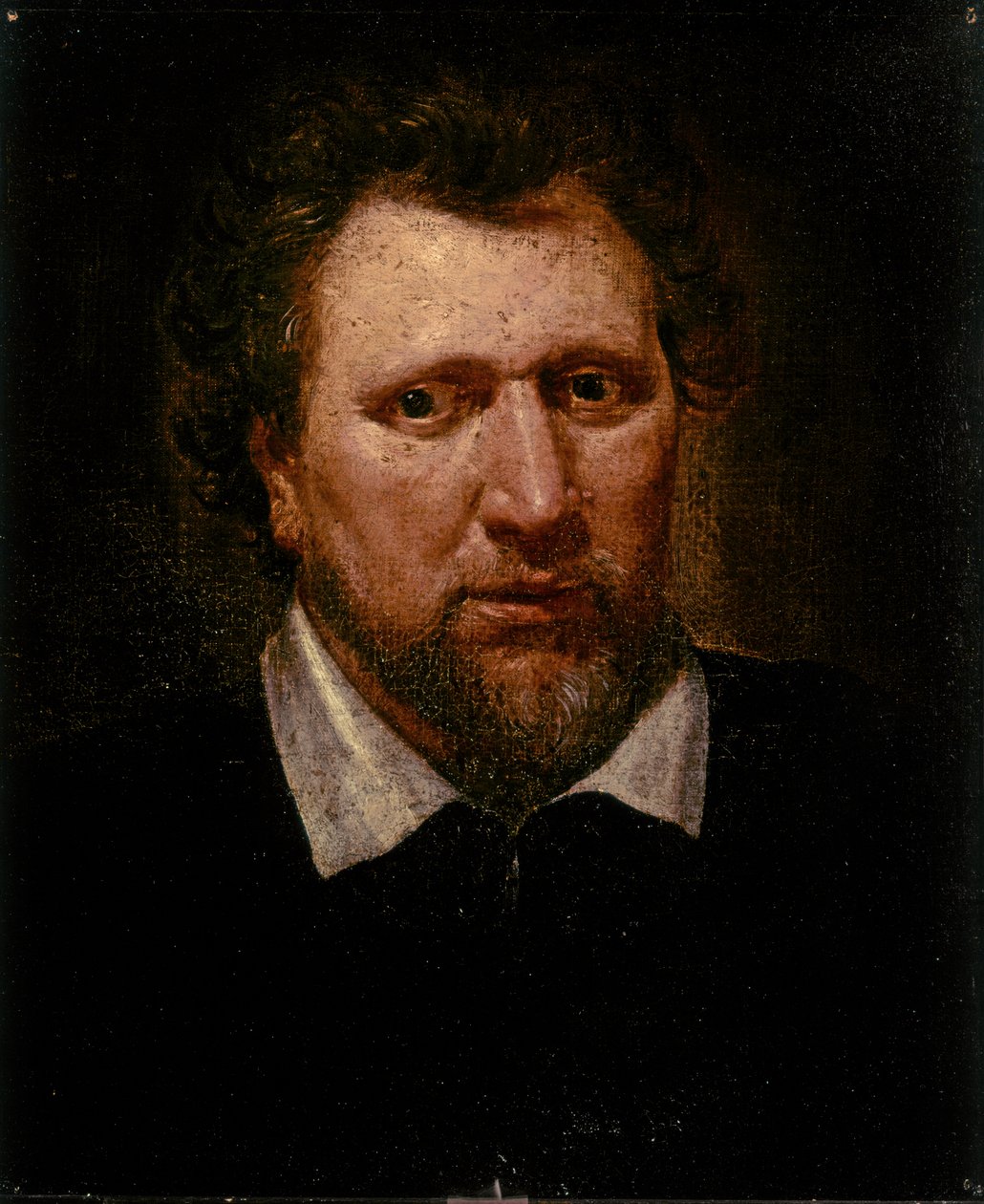 Benjamin JONSON, Retrato c.1617 (óleo sobre tela) de Abraham van Blyenberch