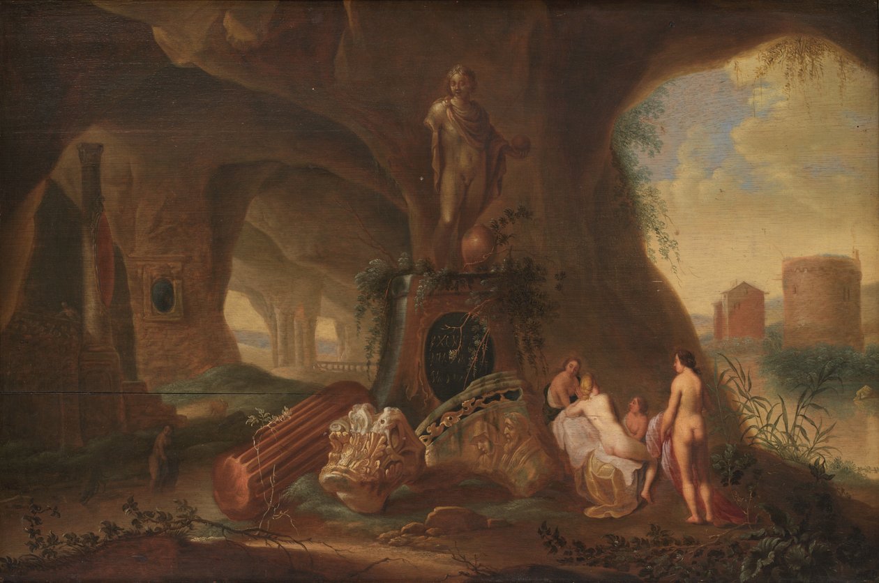 Ninfas em uma gruta de Abraham van Cuylenborch