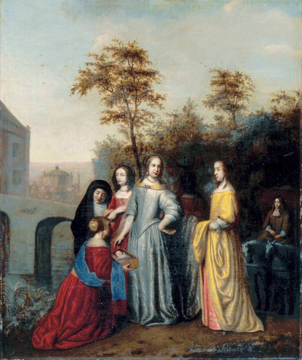 Descoberta de Moisés (óleo sobre tela) de Abraham van Dyck