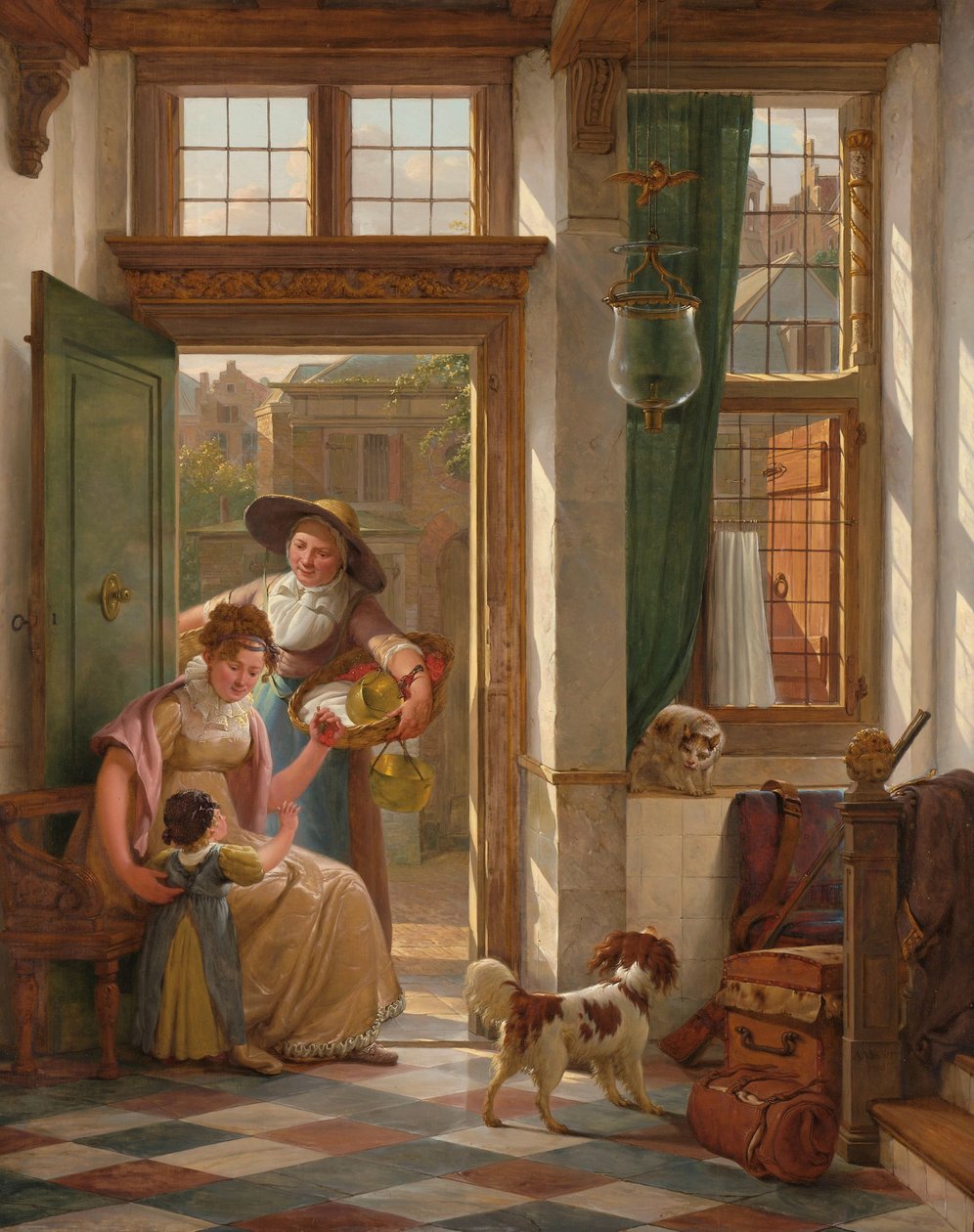 Um vendedor de cerejas à porta de Abraham van Strij (I) (signed by artist)