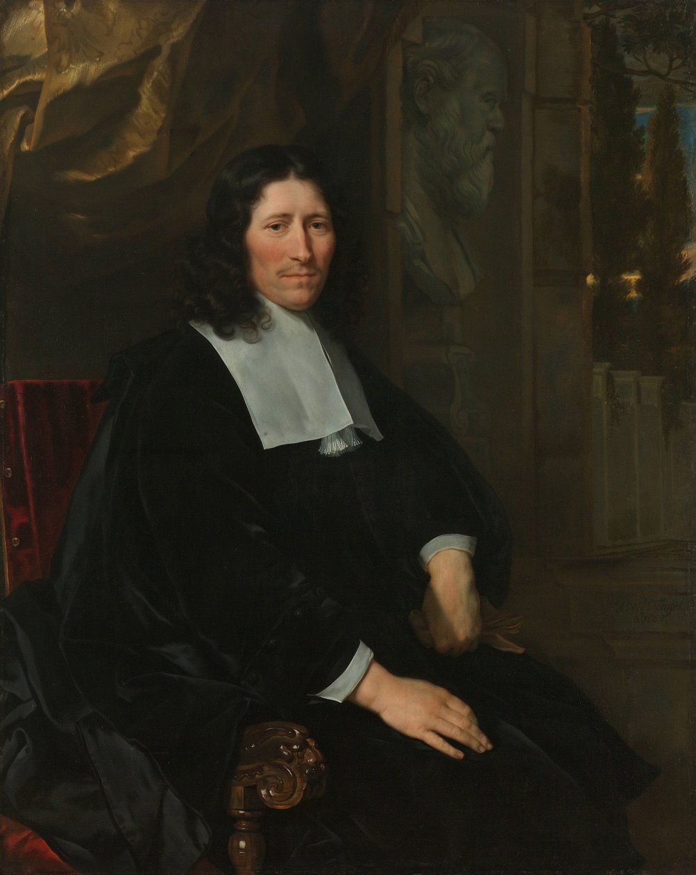 Retrato de Pieter de la Court
Retrato de Pieter de la Court. Fabricante e coagulador, primeiro em Leiden, desde 1673 em Amsterdão, panfletário político de Abraham van den Tempel