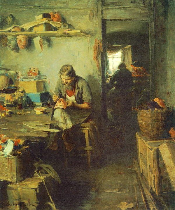 Na loja de máscaras de Abram Efimovich Arkhipov