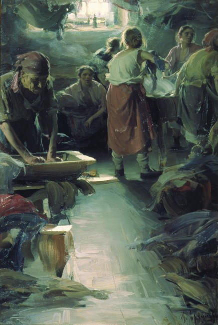 As mulheres da arruela. de Abram Efimovich Arkhipov