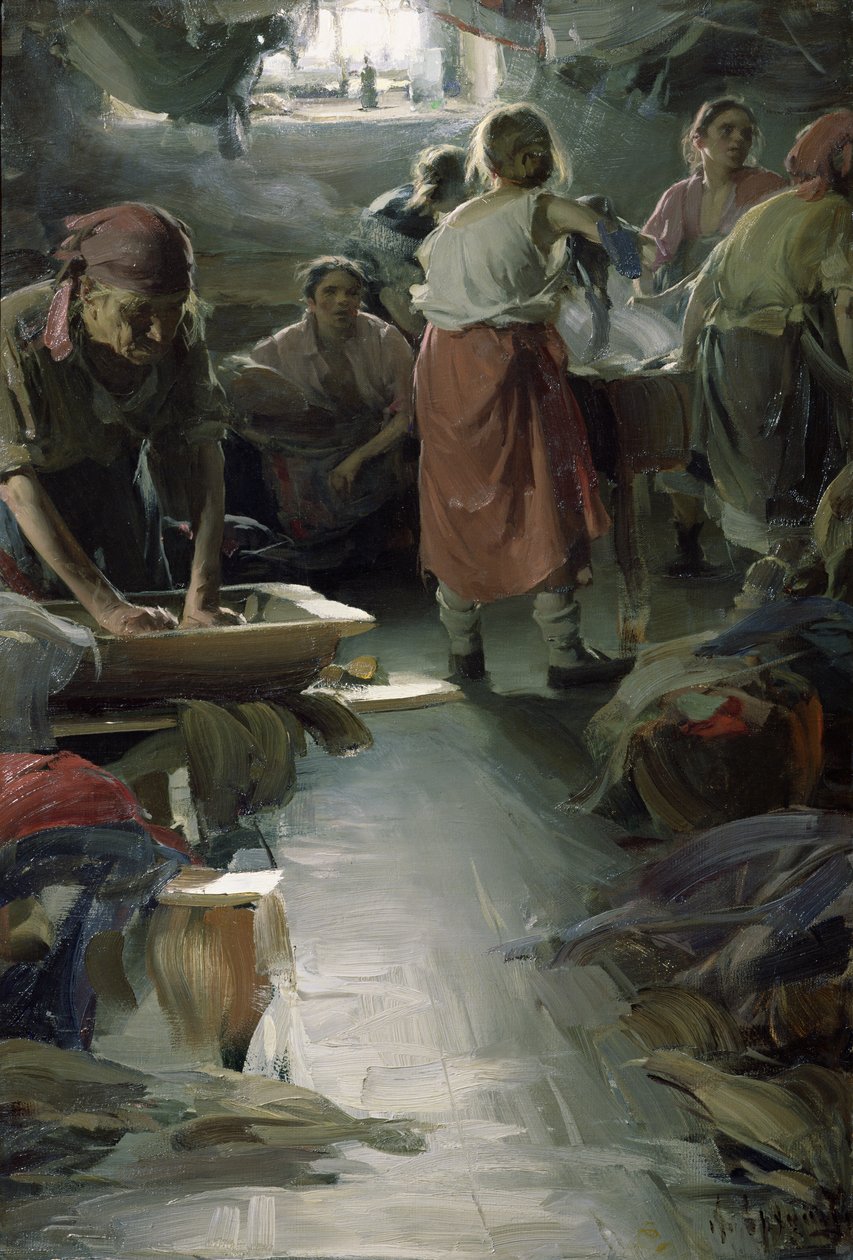 Lavanderias, 1901 de Abram Efimovich Arkhipov