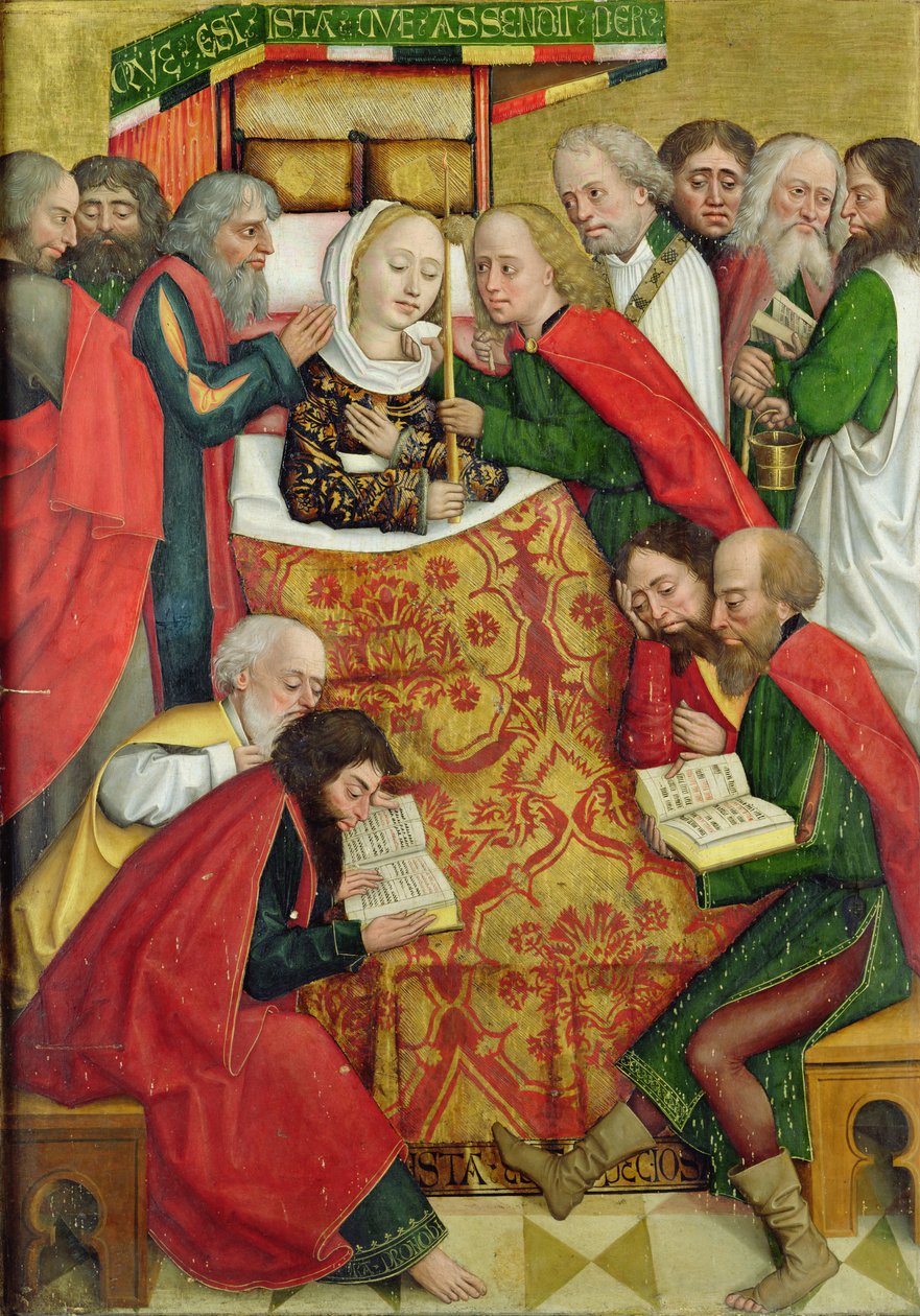 Morte da Virgem, do Dome Altar, 1499 (têmpera no painel) de Absolon Stumme