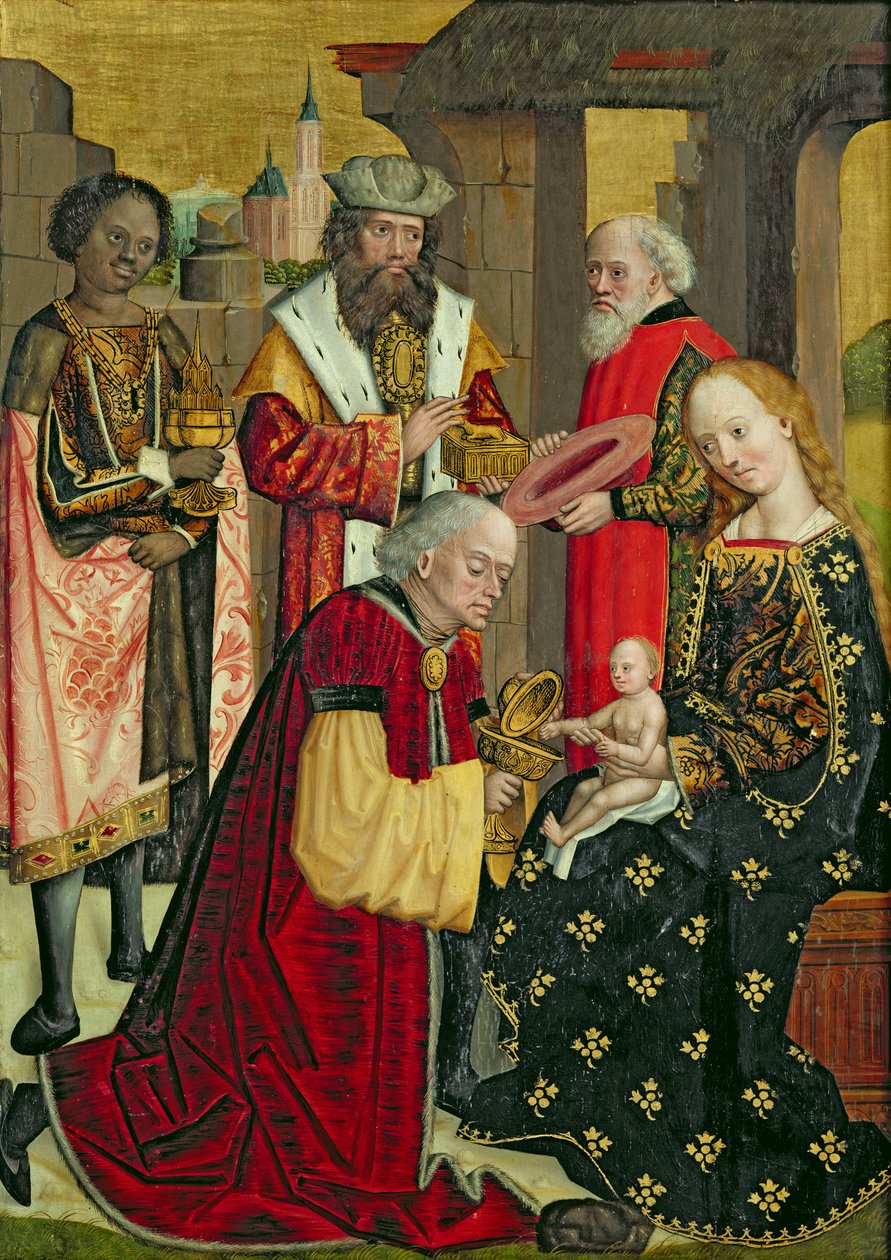 A Adoração dos Magos, do Altar da Cúpula, 1499 (têmpera no painel) de Absolon Stumme