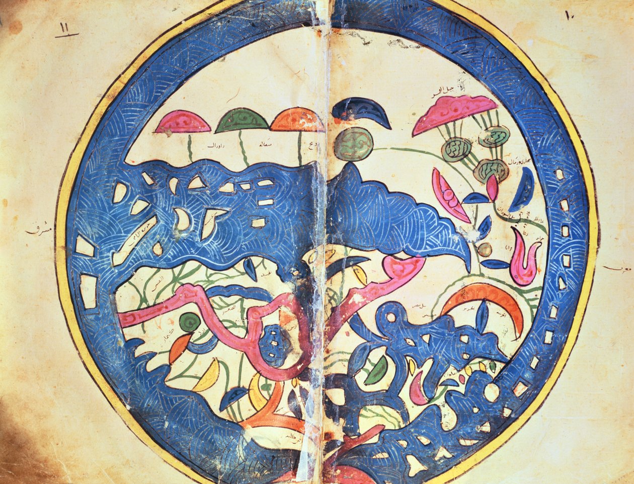 Mapa do Egito, 1348 de Abu Muhammad Al Idrisi or Edrisi