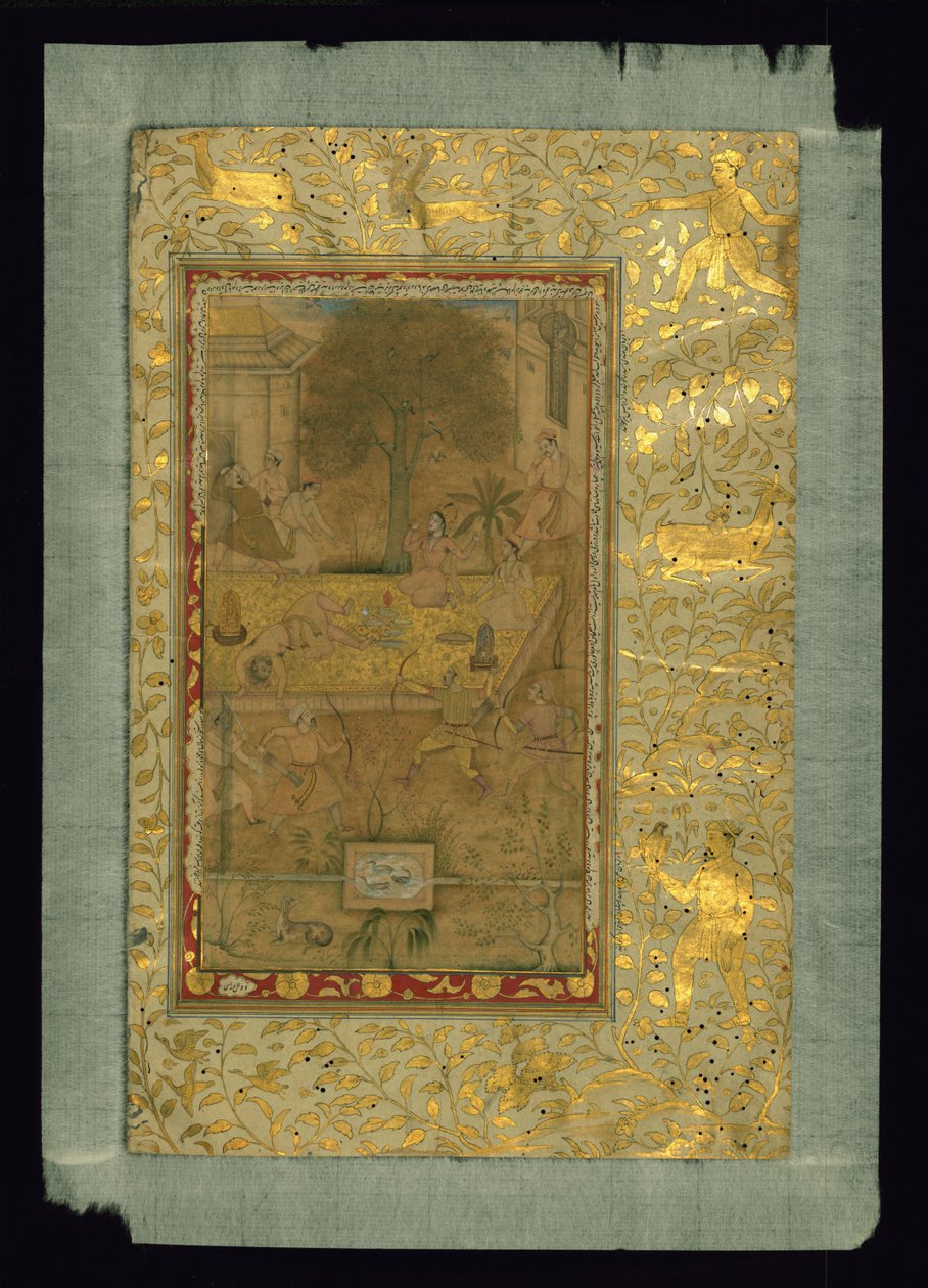 Única folha de Akbarnama por Abu Fazl de Abu al Fazl ibn Mubarak