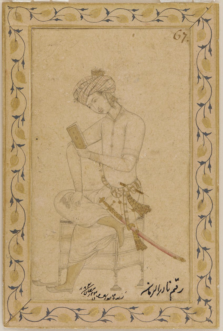 Juventude Sentada, ca. 1600. de Abu al Hasan