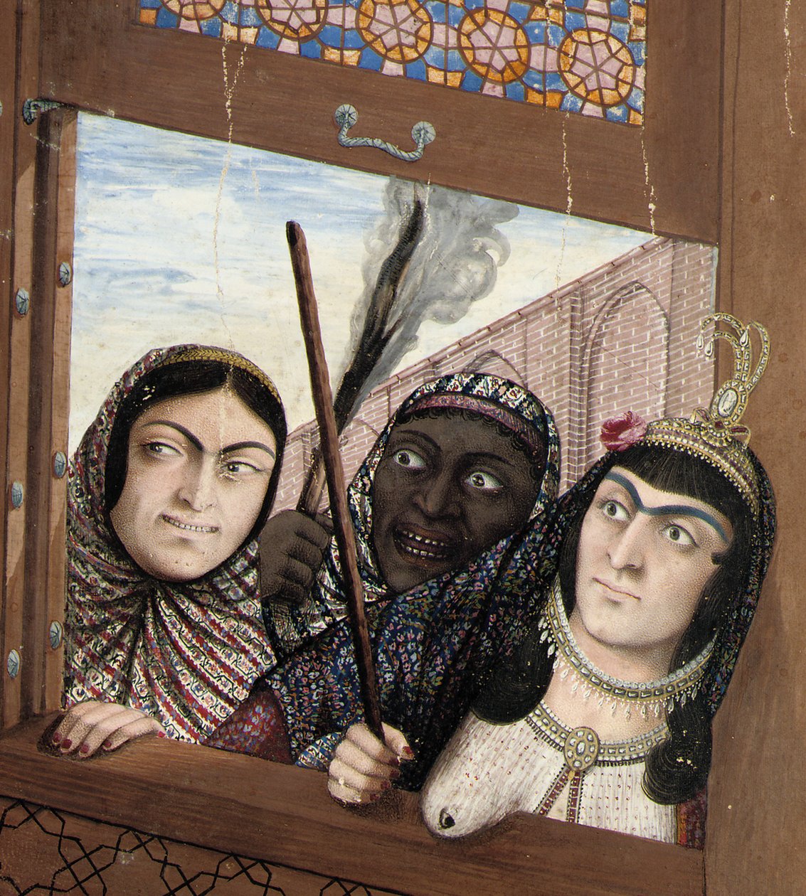 Abraçando amantes, segunda metade do século XIX de Abul Hassan Ghaffari