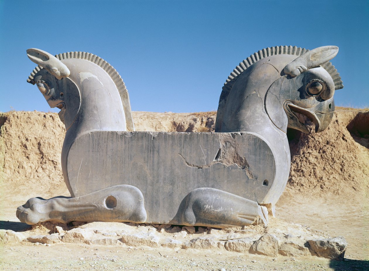 Grifo Duplo de uma capital, período aquemênico, de Achaemenid