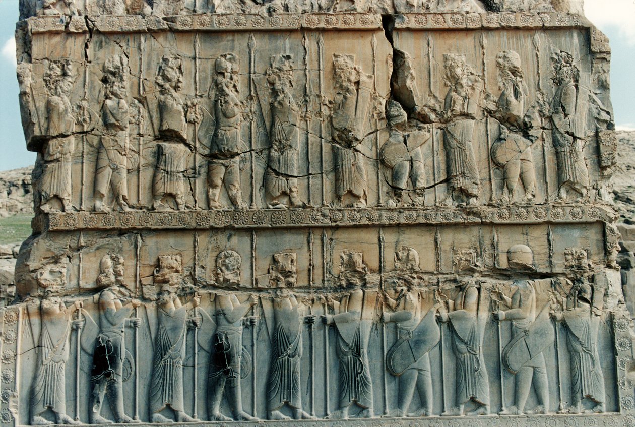 Soldados persas, da porta norte do Palácio de Xerxes de Achaemenid