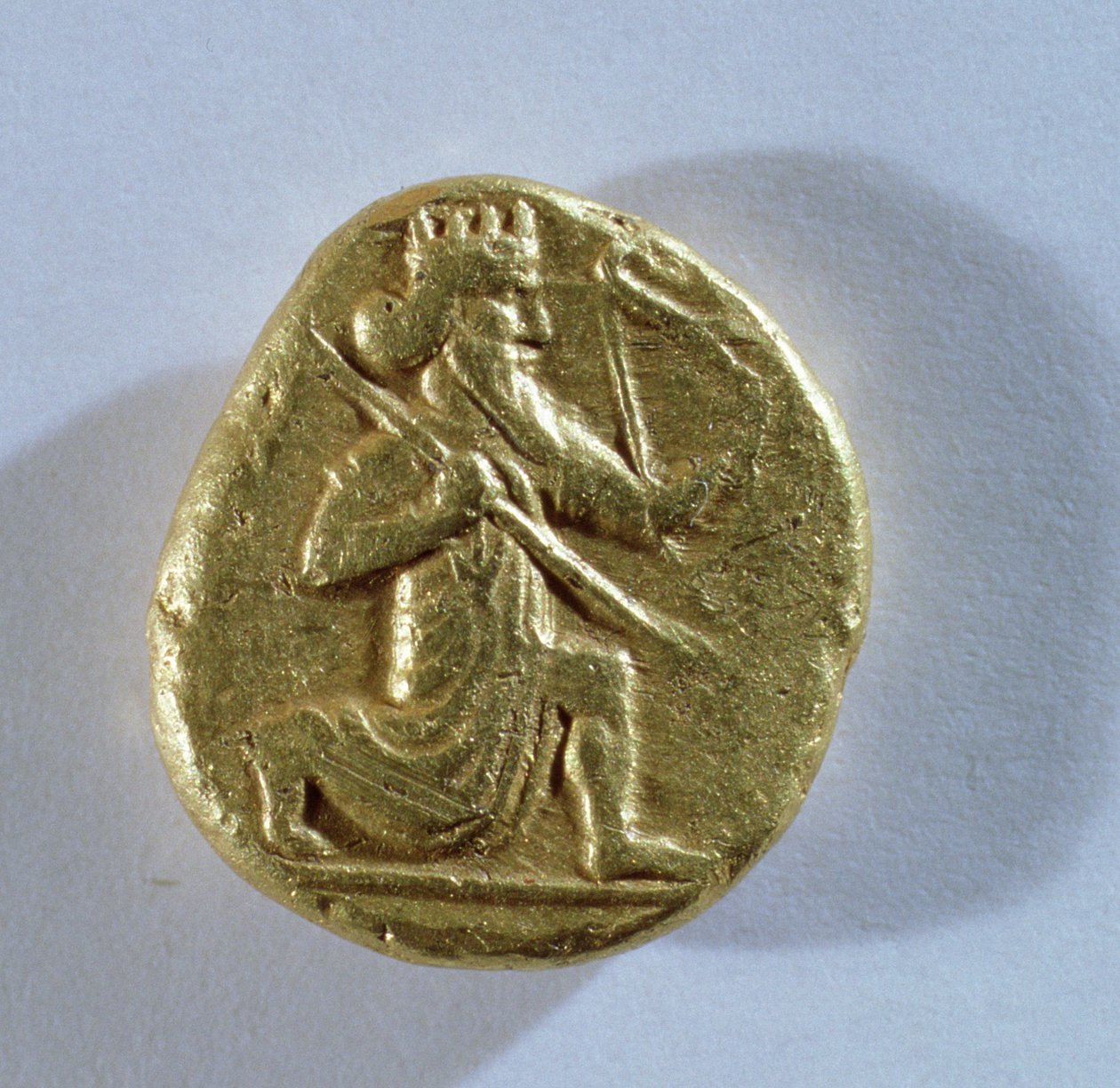 Daric representando Darius como um arqueiro real (ouro) (anverso) de Achaemenid