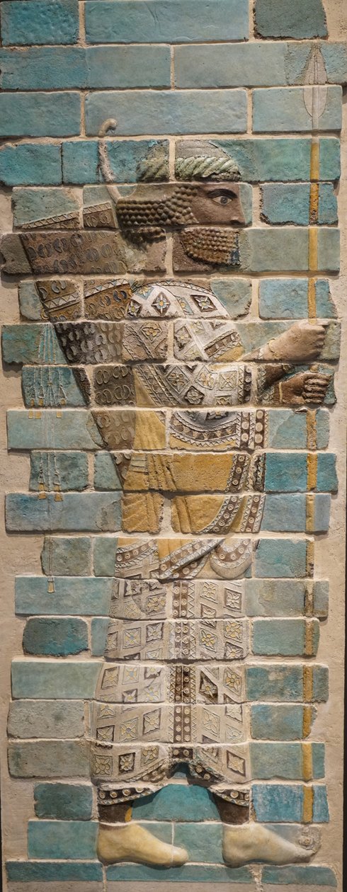 Arqueiro persa do Império Aqueménida, 510 a.C. (tijolo vidrado) de Achaemenid