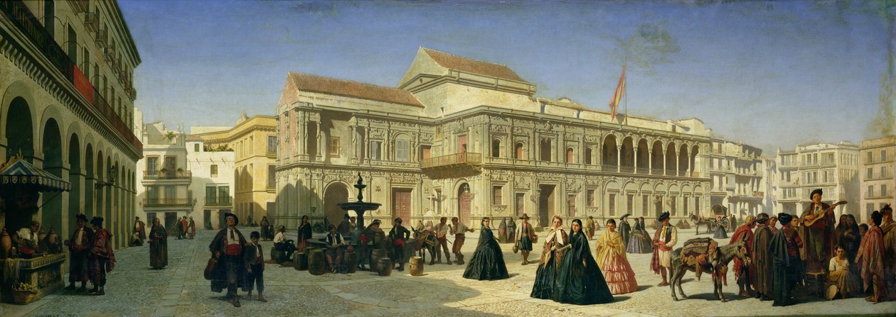 A, plaza, de, são francisco, e, a, prefeitura, sevilha de Achille Zo