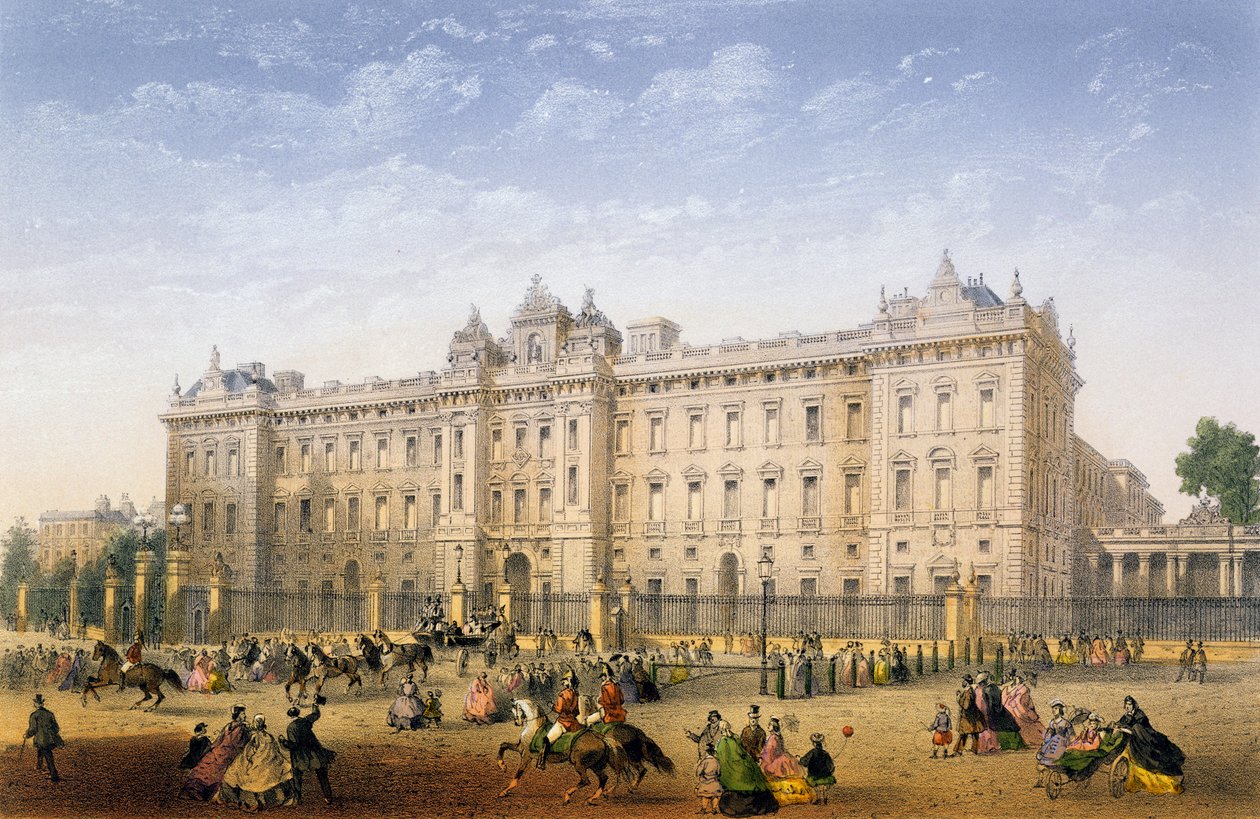 Palácio de Buckingham, c.1862 de Achille Louis Martinet