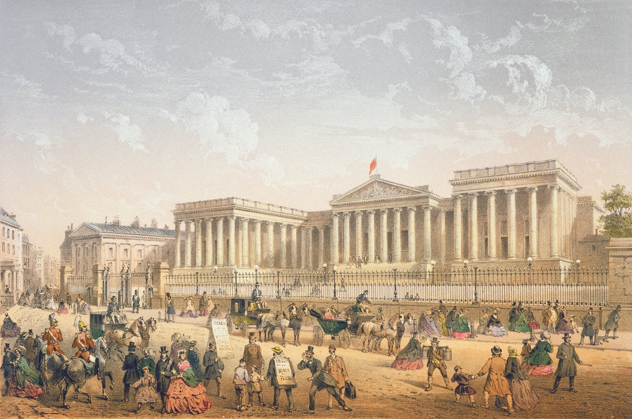 O Museu Britânico, c.1862 de Achille Louis Martinet