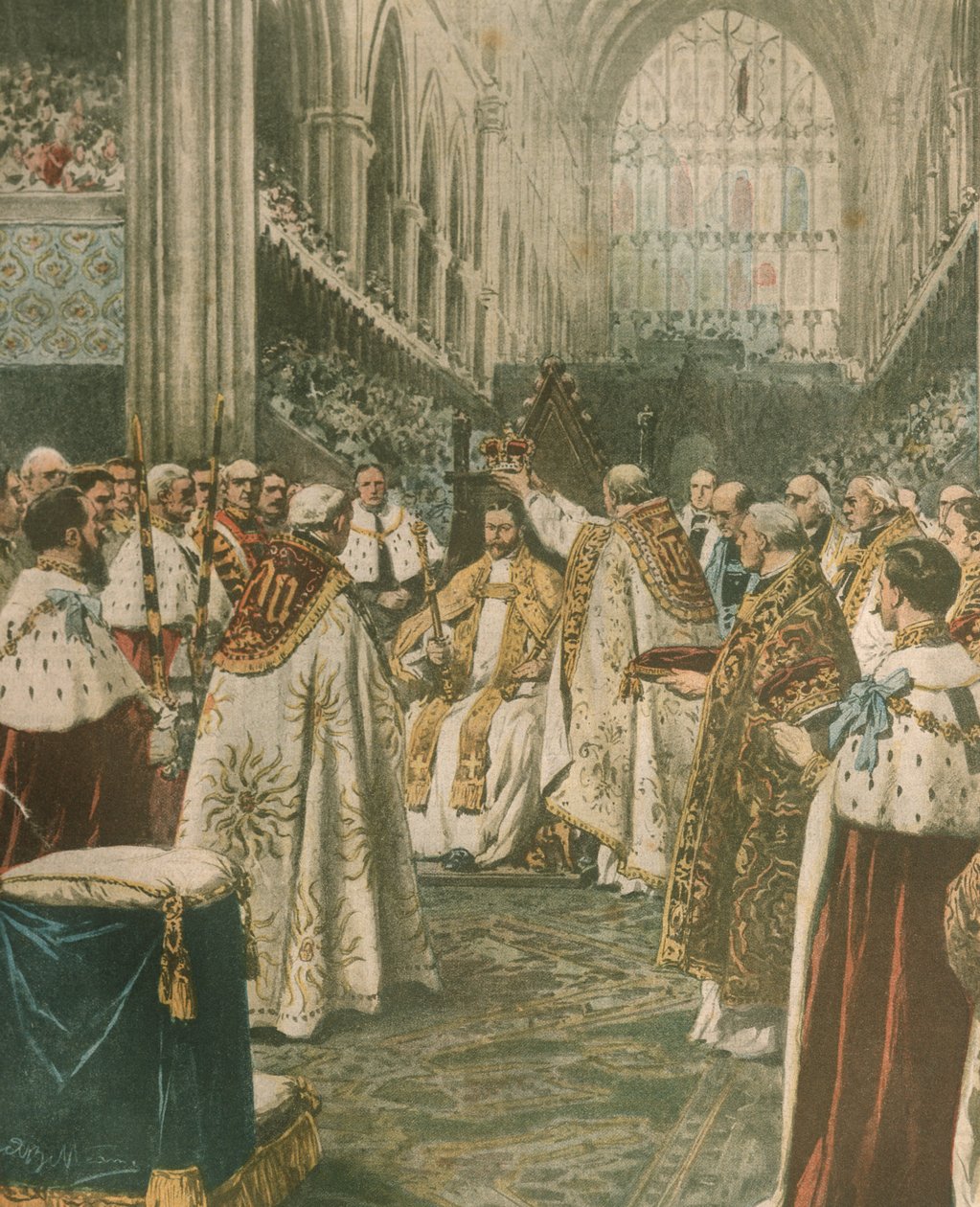 Ilustração da capa da coroação do Rei George V; Londres, Inglaterra de Achille Beltrame