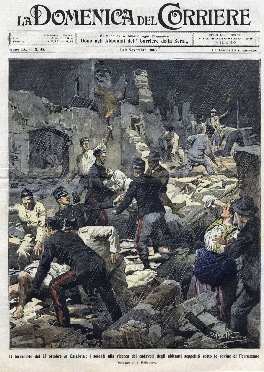 Terremoto de 23 de outubro de Achille Beltrame