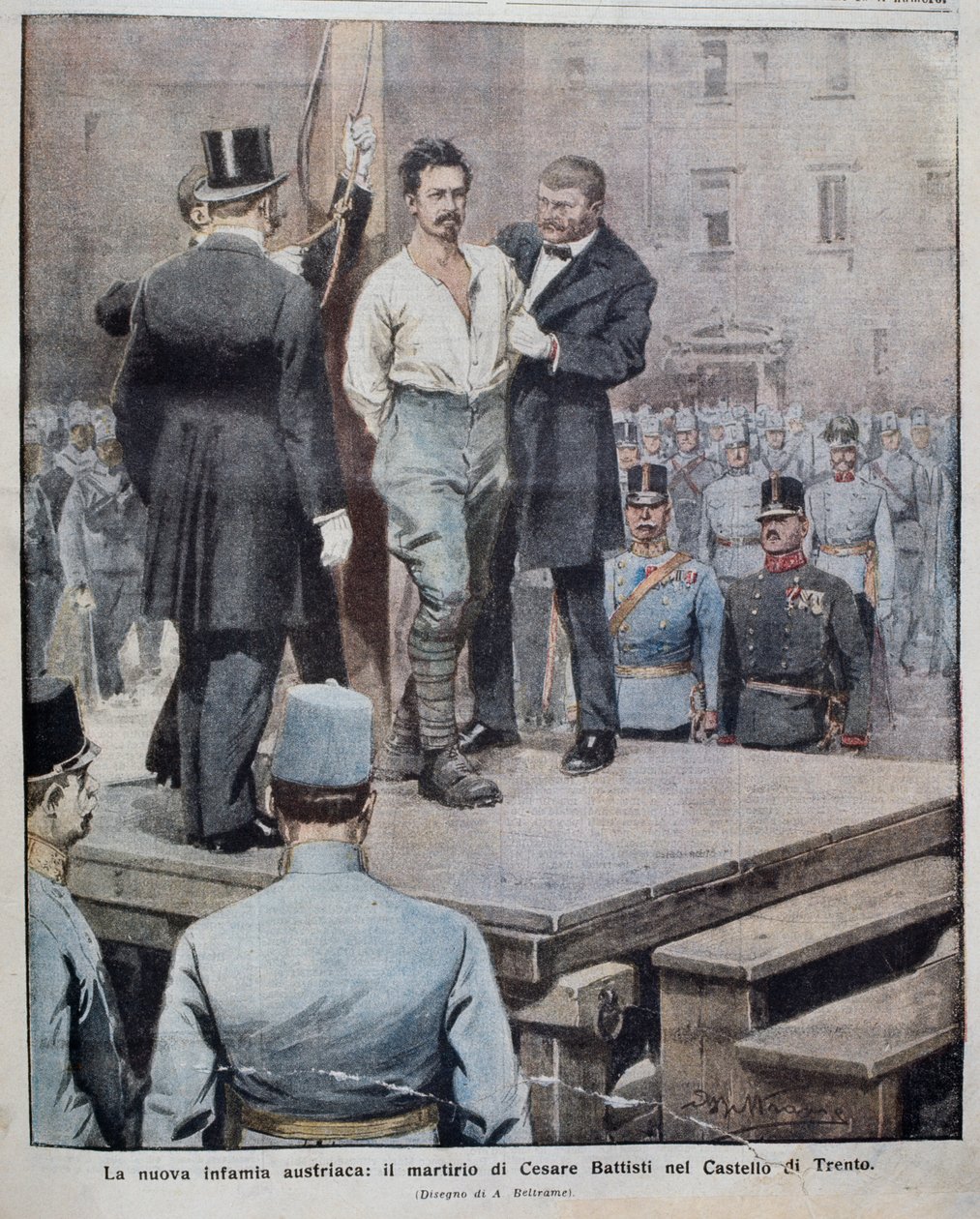 Martírio de Cesare Battisti (1875-1916) 12 de julho de Achille Beltrame
