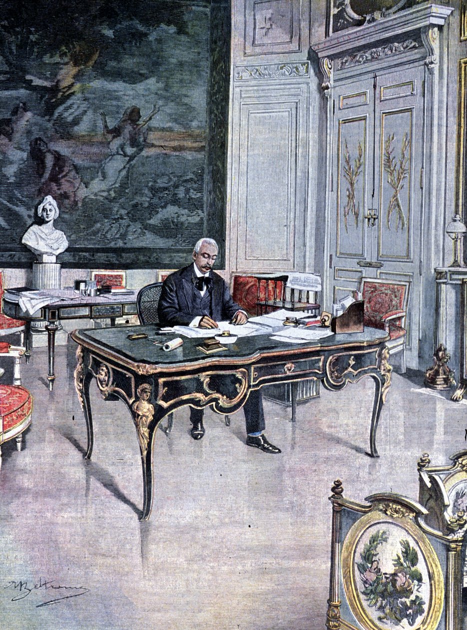 Presidente da República Francesa Félix Faure em 1899 Ilustração de Achille Beltrame de Achille Beltrame