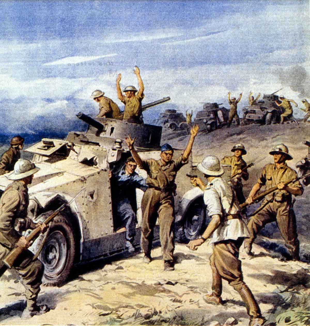 II Guerra Mundial-1940 1941 - Campanha da África do Norte - invasão italiana do Egito de Achille Beltrame