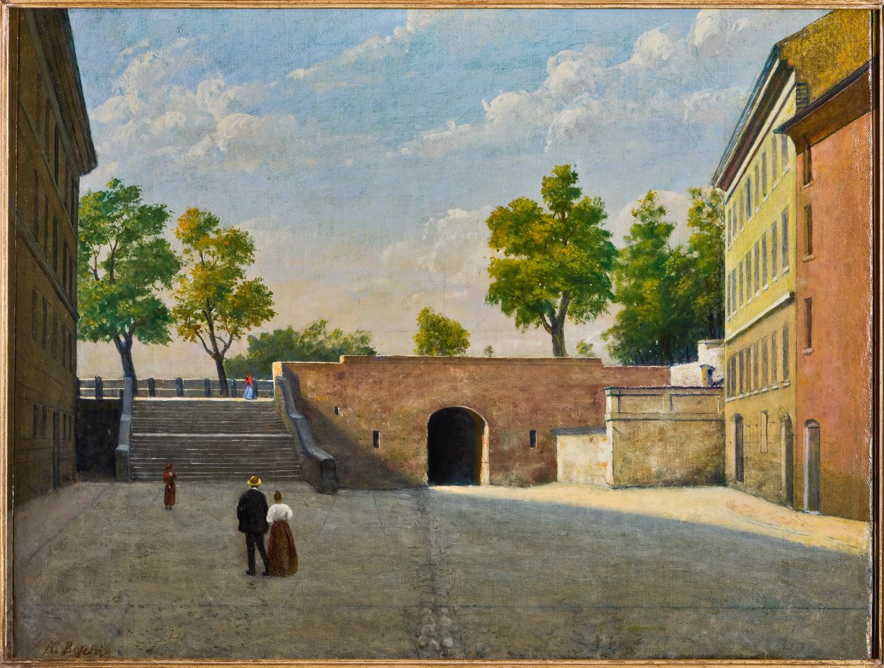 Porta Bologna em Modena (óleo sobre tela) de Achille Boschi