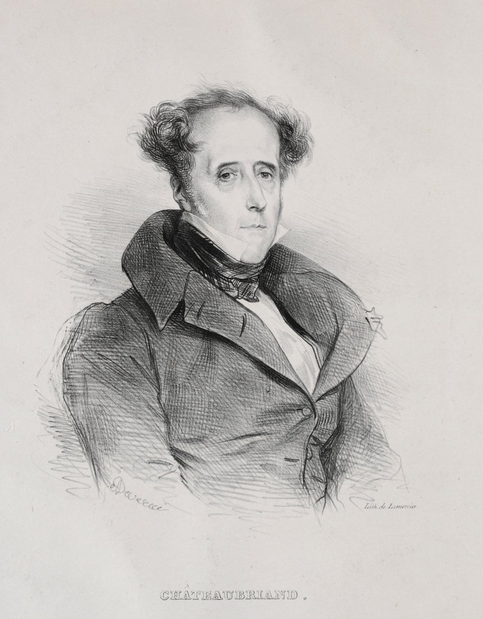 François René Auguste Victome de Châteaubriand. de Achille Devéria