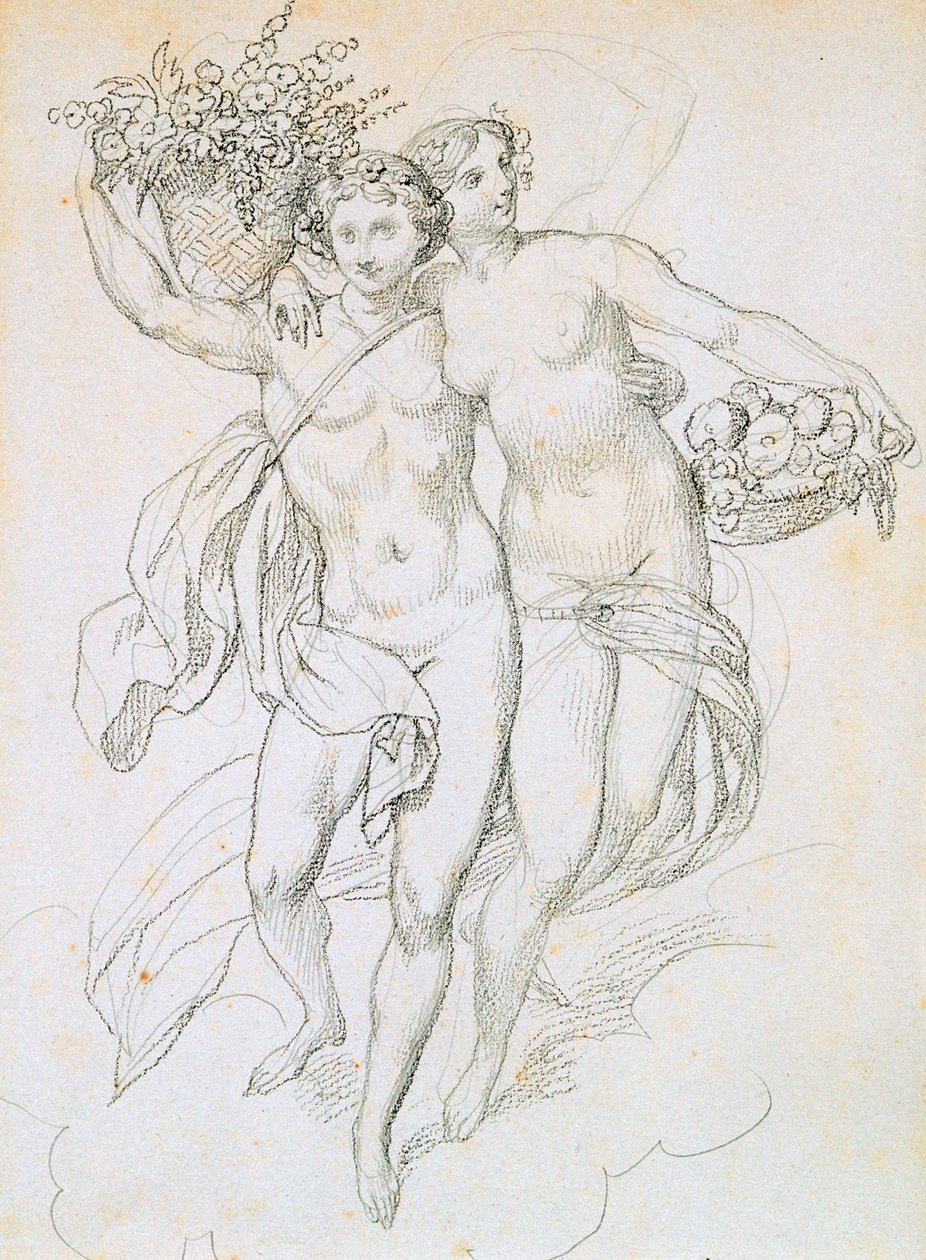 Psique e Cupido, c1820-1857 de Achille Devéria