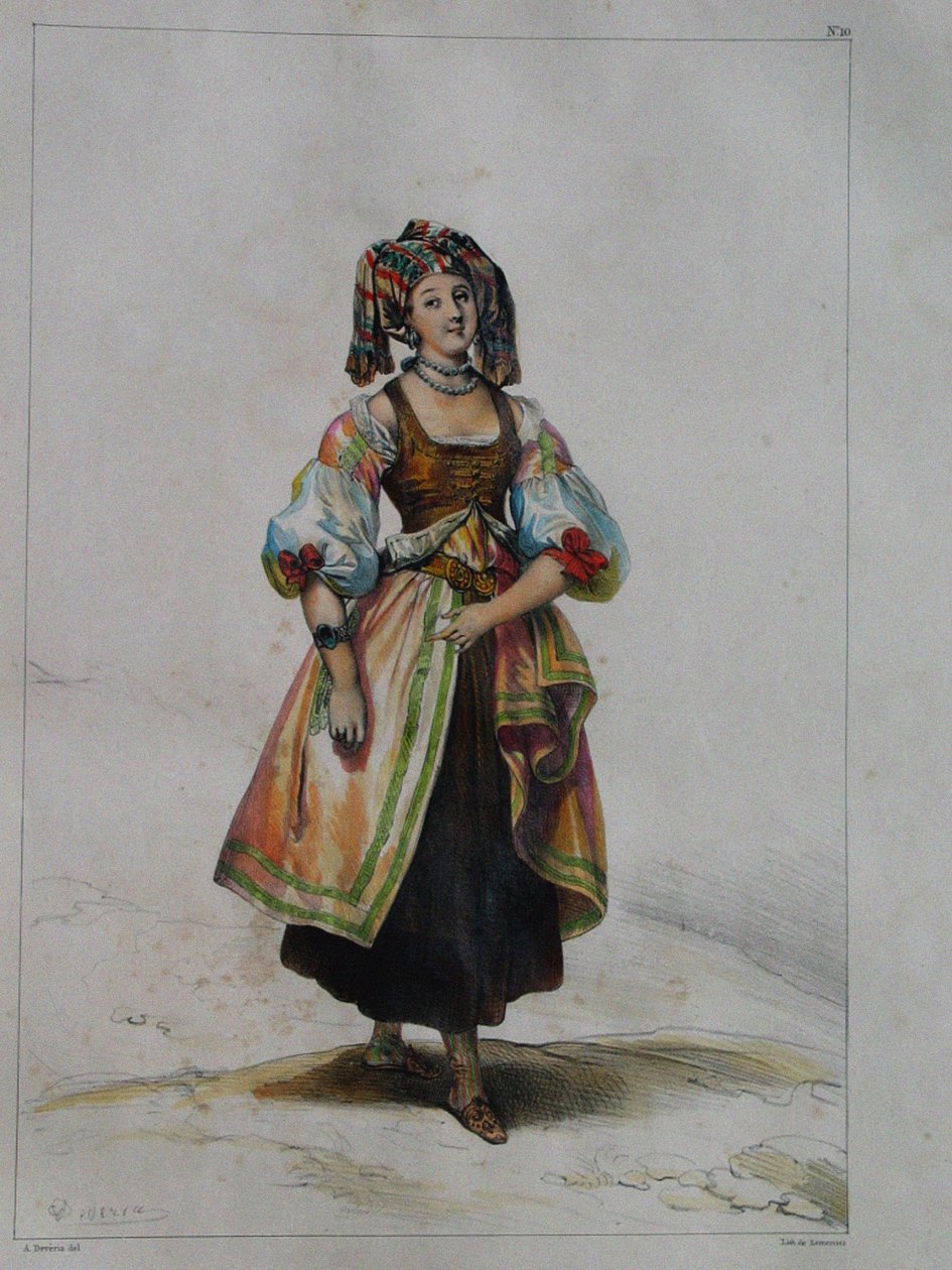 Mulher de vestido russo, c. 1843 de Achille Devéria