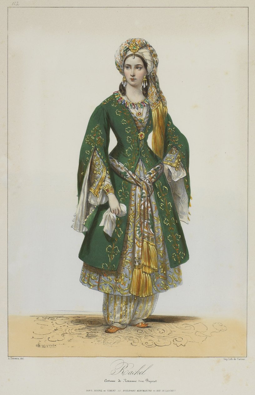 Élisa Rachel como Roxane em Bajazet por Racine, 1838 de Achille Devéria