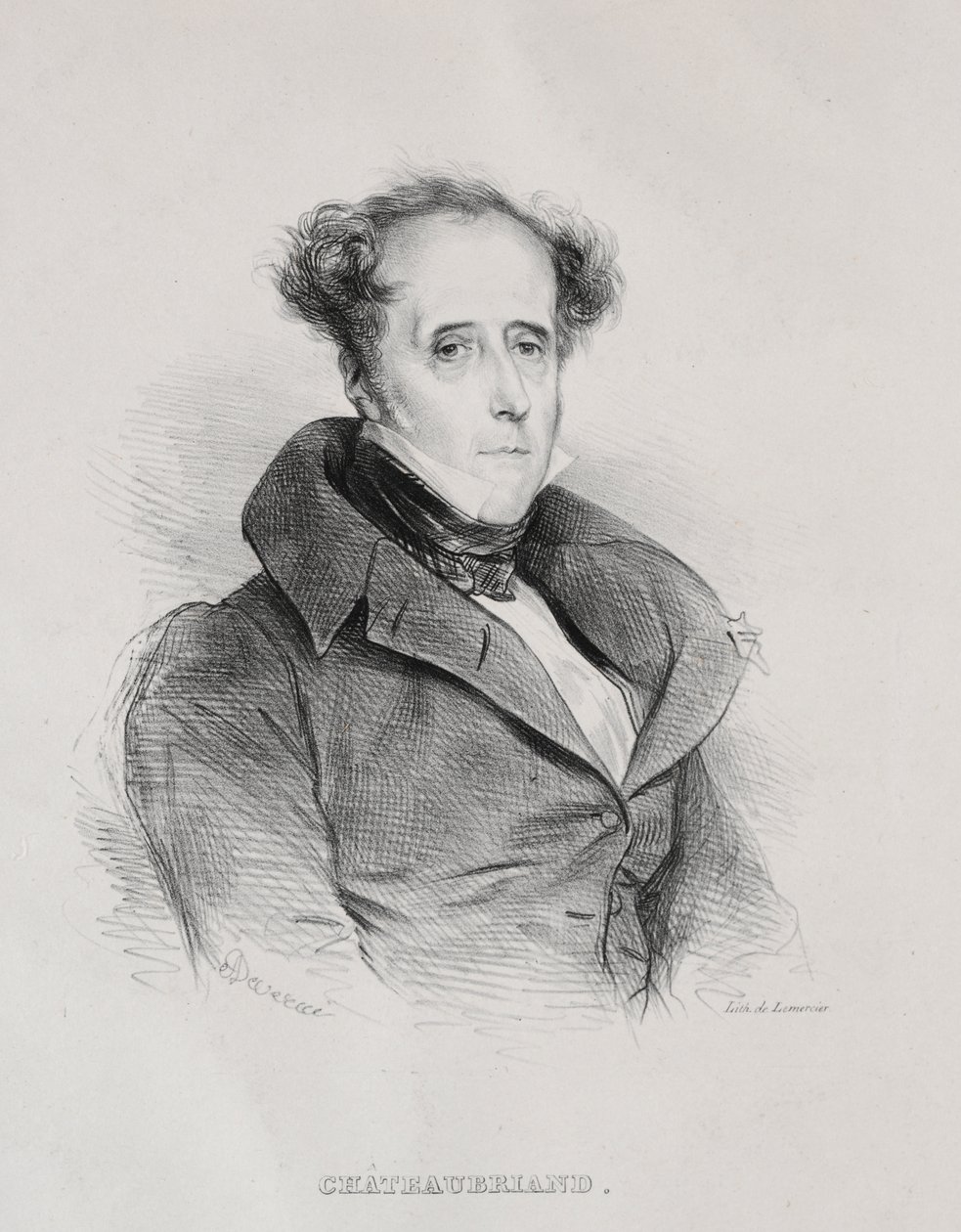 François René Auguste Victome de Chateaubriand de Achille Devéria