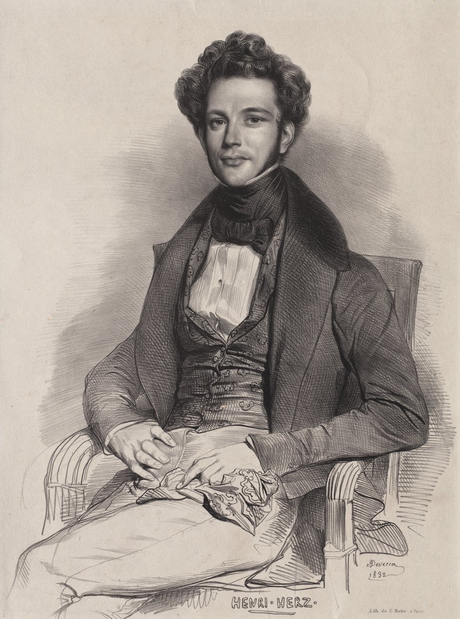 Henri Herz, pianista de Achille Devéria