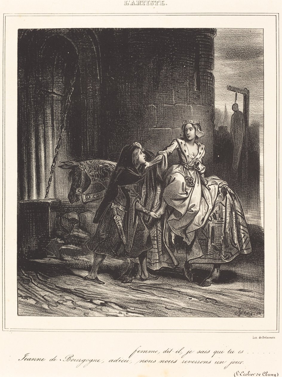 Joana da Borgonha de Achille Devéria