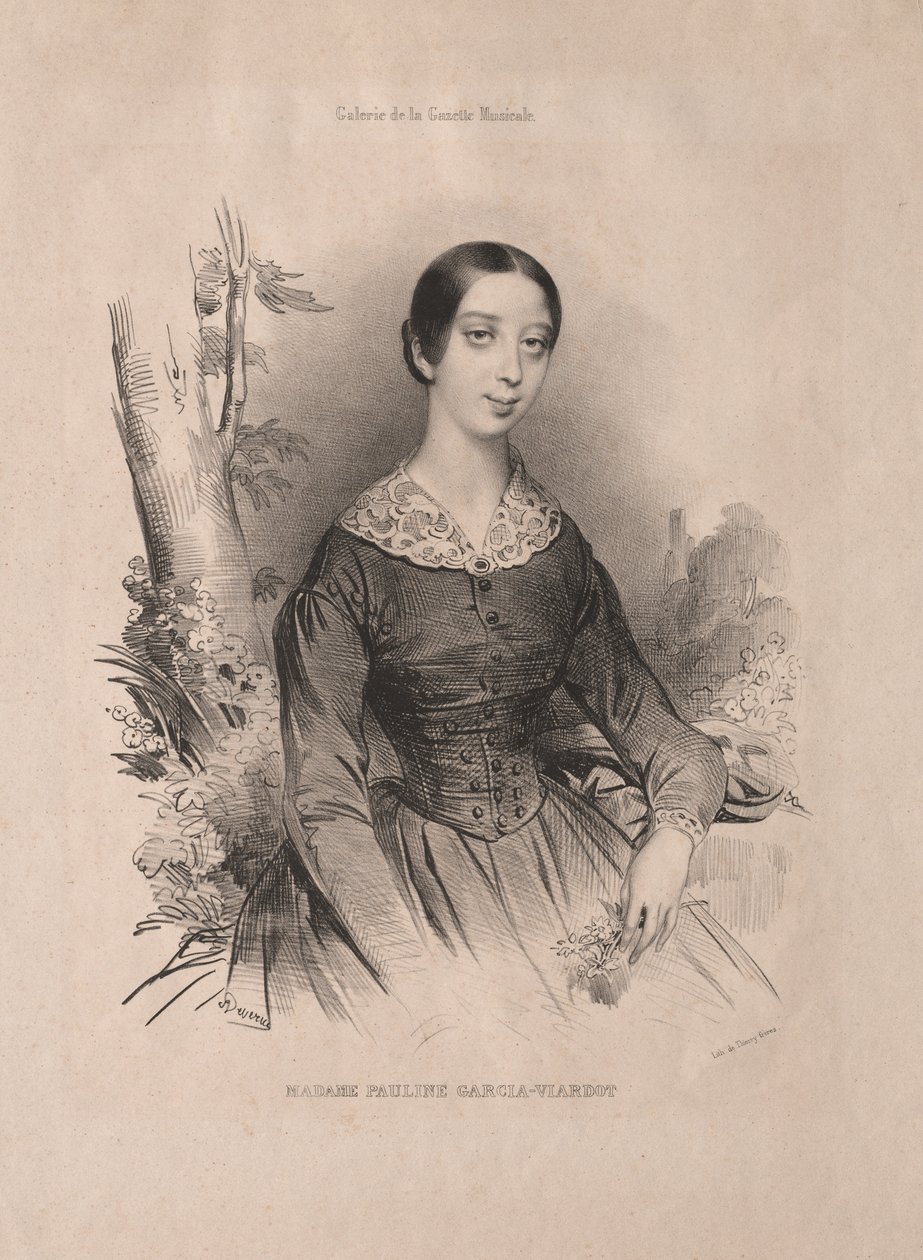Madame Pauline Garcia-Viardot de Achille Devéria