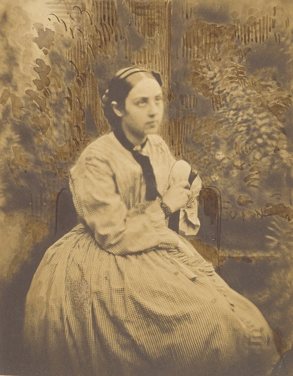 [Retrato de exterior de uma jovem, provavelmente Cécile Devéria]. de Achille Devéria