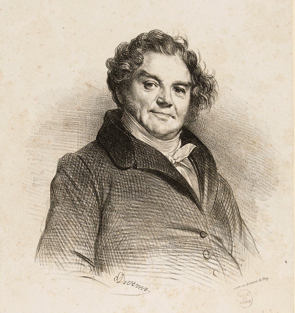 Retrato de Eugène Vidocq (1775-1857), aventureiro e chefe da polícia de segurança. de Achille Devéria